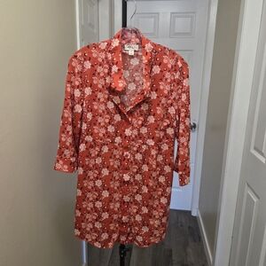Style & Co. Red Floral Top